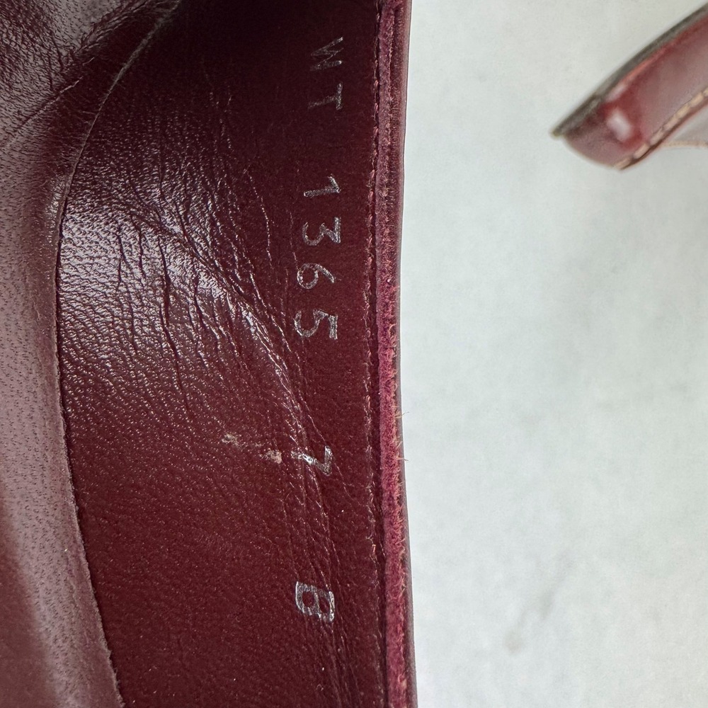Ralph Lauren Collection Burgundy Leather Loafer Pumps Made in Italy WT 1365 7B - Picture 6 of 6